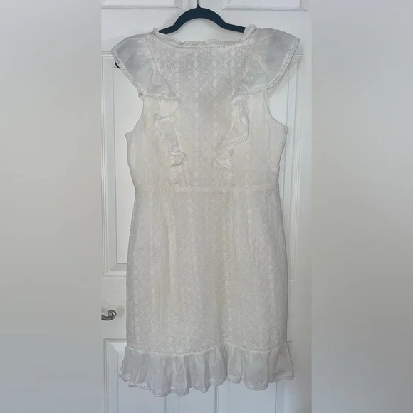 Shyanne White Ruffled Women's Ruffle Dress Medium - Picture 4 of 6